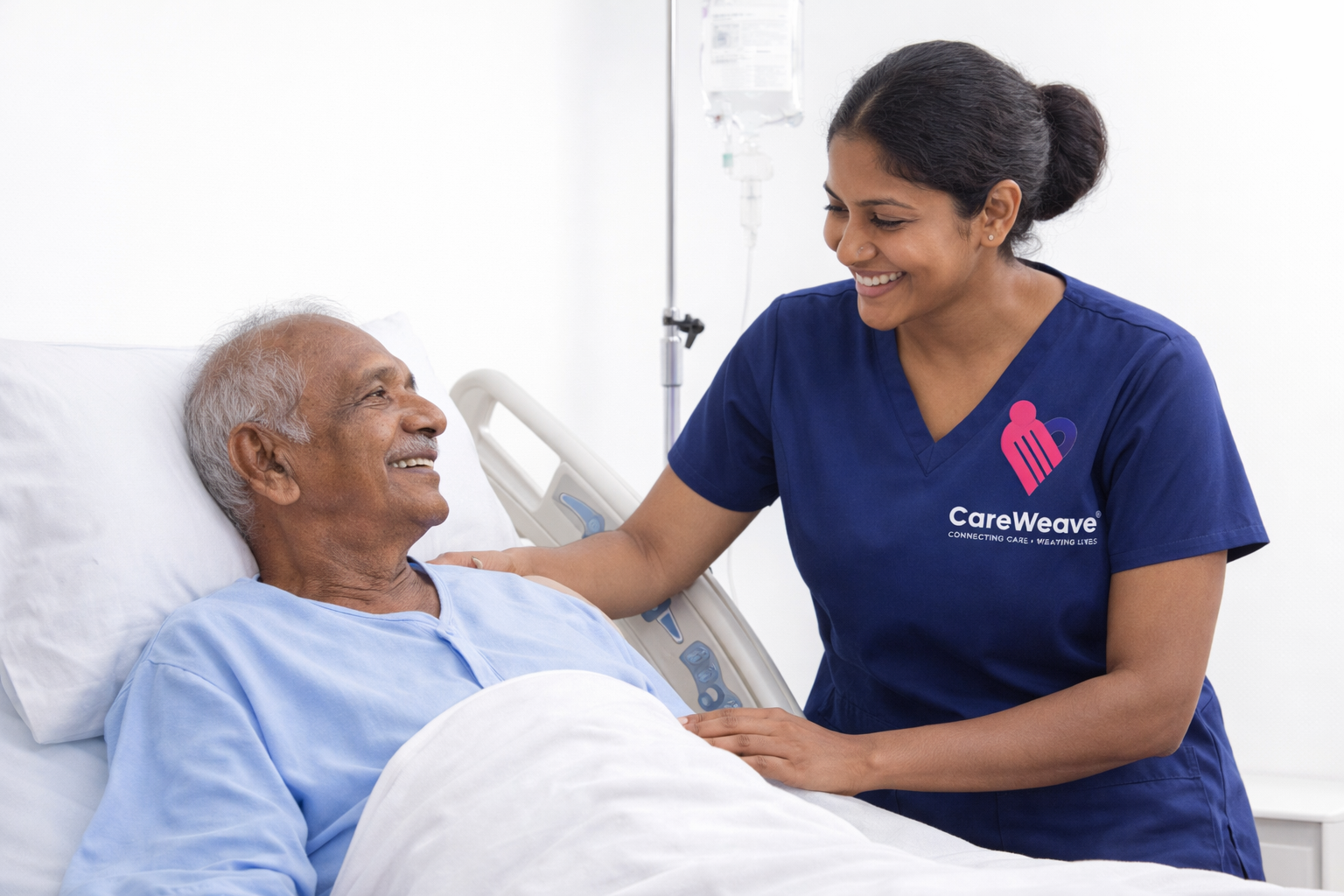 Caregiver with elderly patient